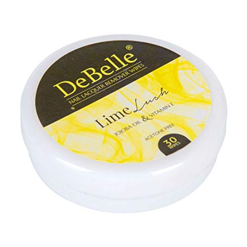 DeBelle Gel Nail Lacquer Bleu Allure & Lime Lush Nail Lacquer Remover Wipes Combo