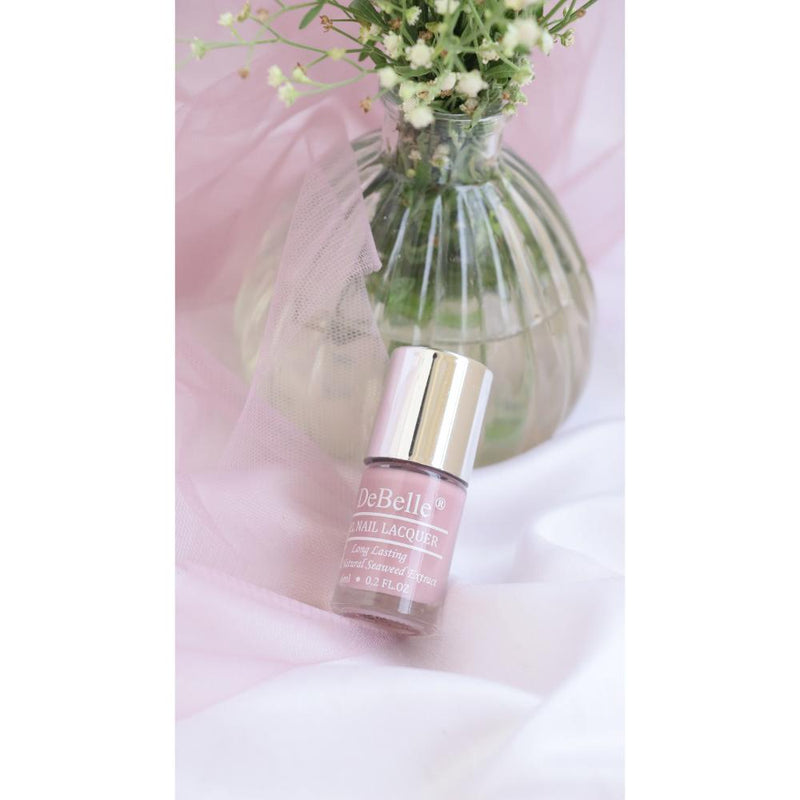 DeBelle Gel Nail Lacquer Blissful Elizabeth (Light Pink Mauve Nail Polish), 6 ml