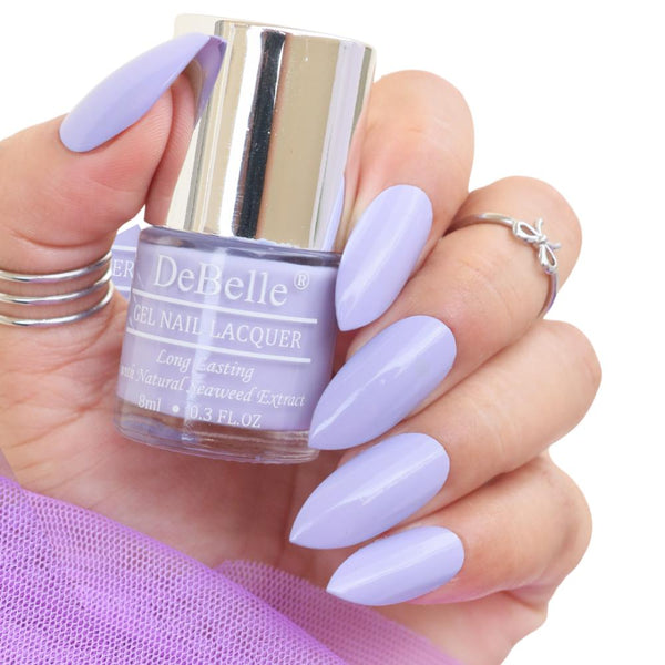 DeBelle Gel Nail Lacquer Blueberry Bliss | Pastel Purple Nail Polish - 8ml