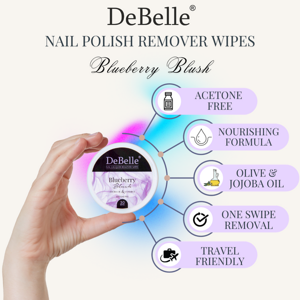 DeBelle Nail Lacquer Remover Wipes Combo of 3