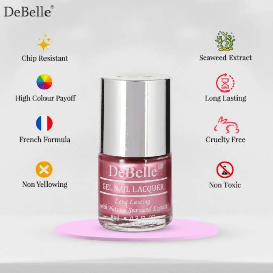 DeBelle Gel Nail Lacquers French Cheer Gift Set (Chrome Nail Polish Shades)