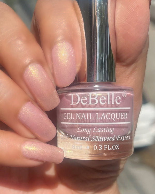 DeBelle Gel Nail Lacquer Delicate Doris(Light Baby Pink with Gold), 8ml
Success
