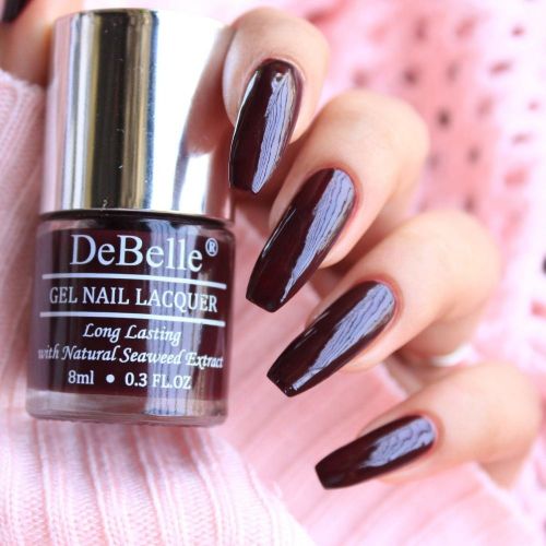 DeBelle Gel Nail Lacquer Glamorous Garnet - (Deep Maroon Nail Polish), 8ml