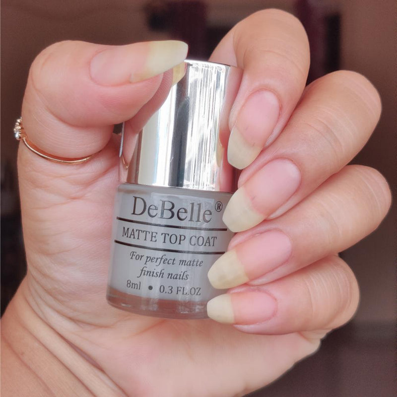 DeBelle Gel Nail Lacquer Moulin Rouge & Matte Top Coat Combo