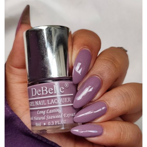 DeBelle Gel Nail Lacquer Mauve Orchid - (Dark Mauve Nail Polish), 8ml