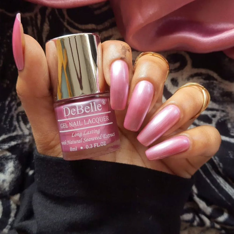 DeBelle Gel Nail Lacquer Roselin Fiesta - (Light Pink Nail Polish), 8ml - DeBelle Cosmetix Online Store