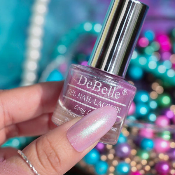 DeBelle Gel Nail Lacquer Unicorn Pearl(Pink with Blue & Green Glitter), 8ml