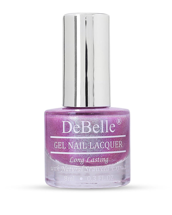 DeBelle Gel Nail Lacquer Unicorn Pearl(Purple with Blue & Green Glitter), 8ml