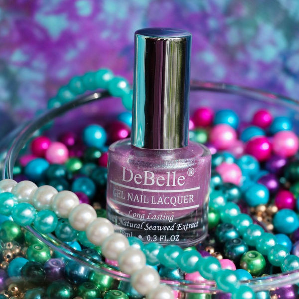 DeBelle Gel Nail Lacquer Unicorn Pearl(Pink with Blue & Green Glitter), 8ml