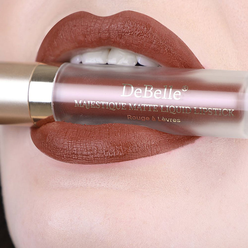 DeBelle Majestique Matte Liquid Lipstick Bronze Bernadette(Dark Walnut Brown),3.5 ml