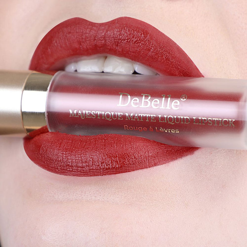 DeBelle Majestique Matte Liquid Lipstick Cherry Charlotte(Cherry Red),3.5 ml