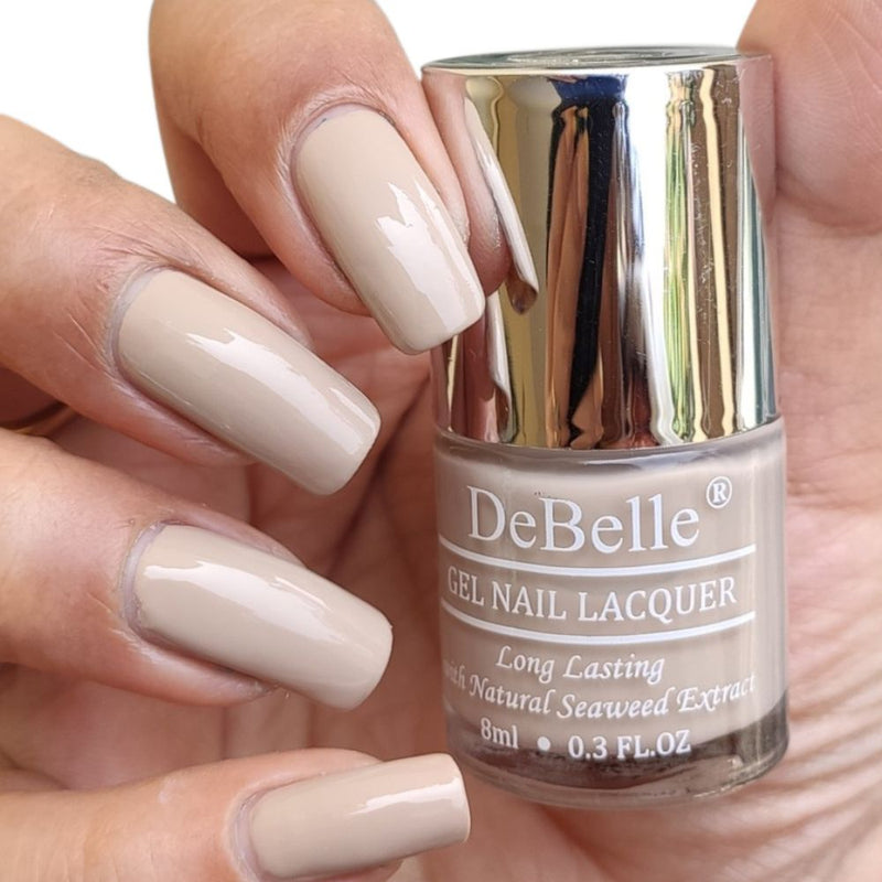 DeBelle Gel Nail Lacquers Combo of 2 (Peony Blossom, Victorian Beige )