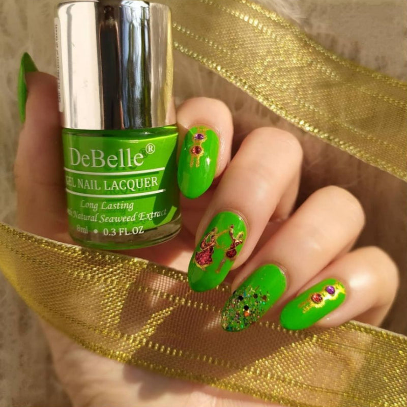 DeBelle Gel Nail Lacquers Combo of 2(Blackberry Mousse, Matcha Cookie )