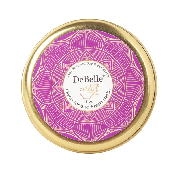 DeBelle Luxe Scented Soy Wax Candle Lavender & Fresh Herbs - DeBelle Cosmetix Online Store